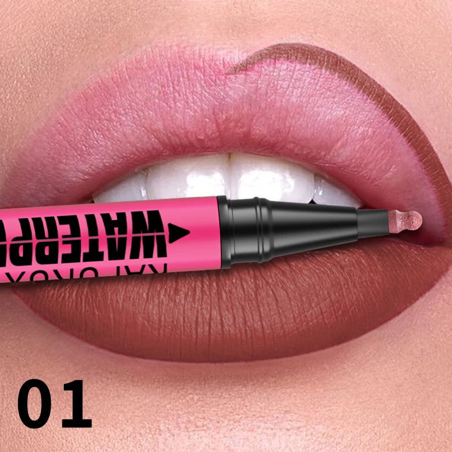 1PC Liquid Matte12-Color Lipliner Pencil Waterproof Plumping Stain Lipstick Natural Lip Liner Outline Lips Contour Makeup