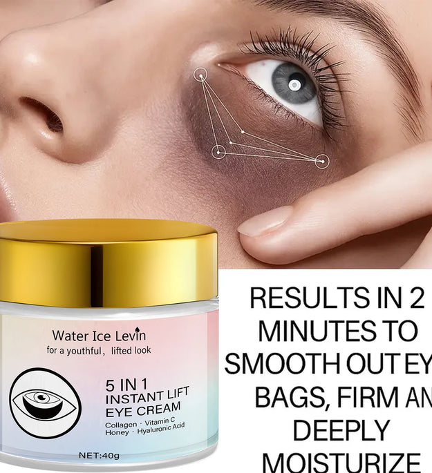 5 IN 1 Eye Cream Instant Lift 1+1 Pack 40g with Collagen Vitamin C Honey Hyaluronic Acid Reduces Wrinkles Puffiness Moisturizing