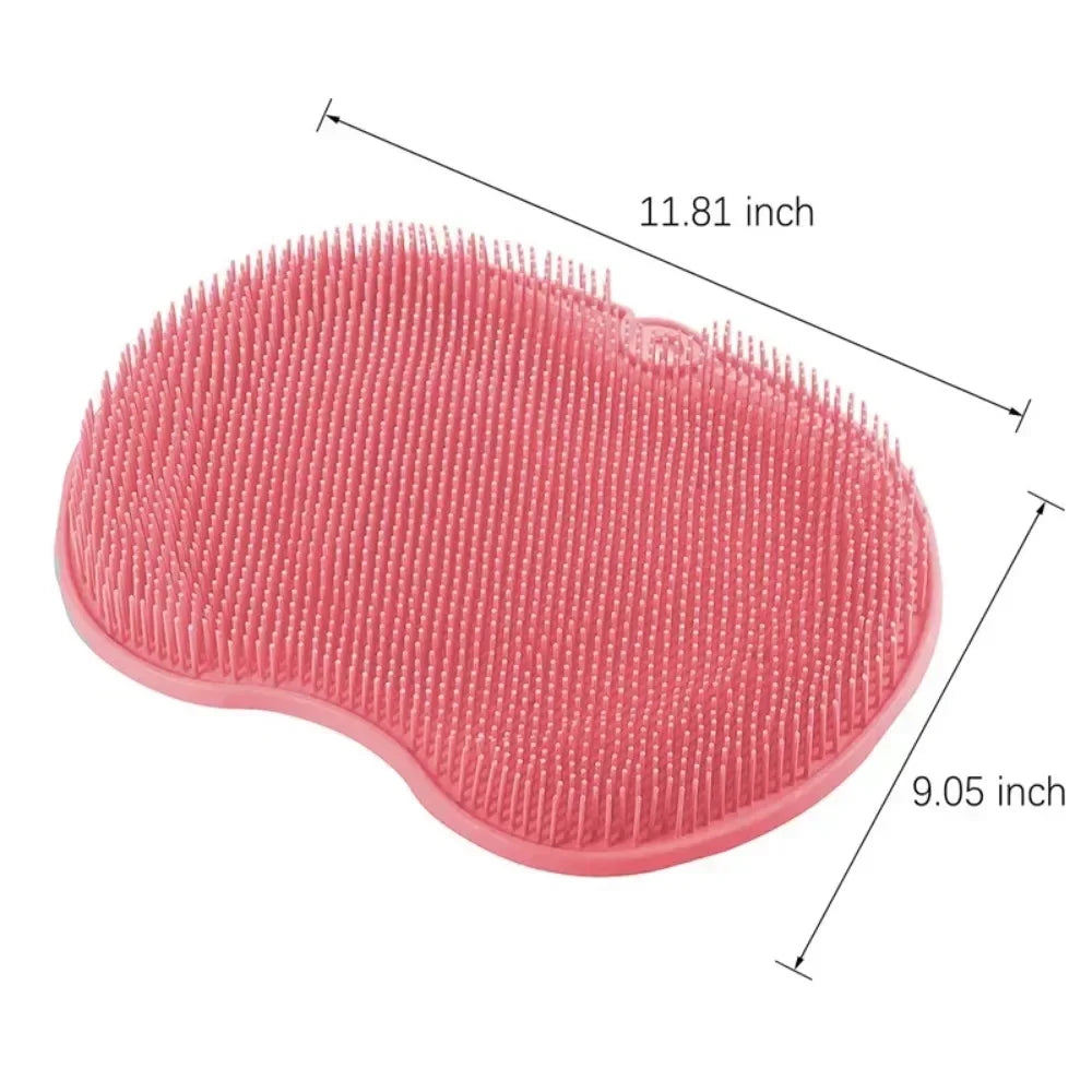 New Exfoliating Shower Massage Scraper Bathroom Non-slip Bath Mat Back Massage Brush Silicone Foot Wash Cleaning Bathing Tool