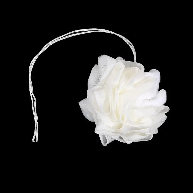 2-In-1 Bath Ball Towel Loofah With Drawstring Closure For Soap Soft Exfoliating Mesh Shower Sponge Skin Care Bathing Tool