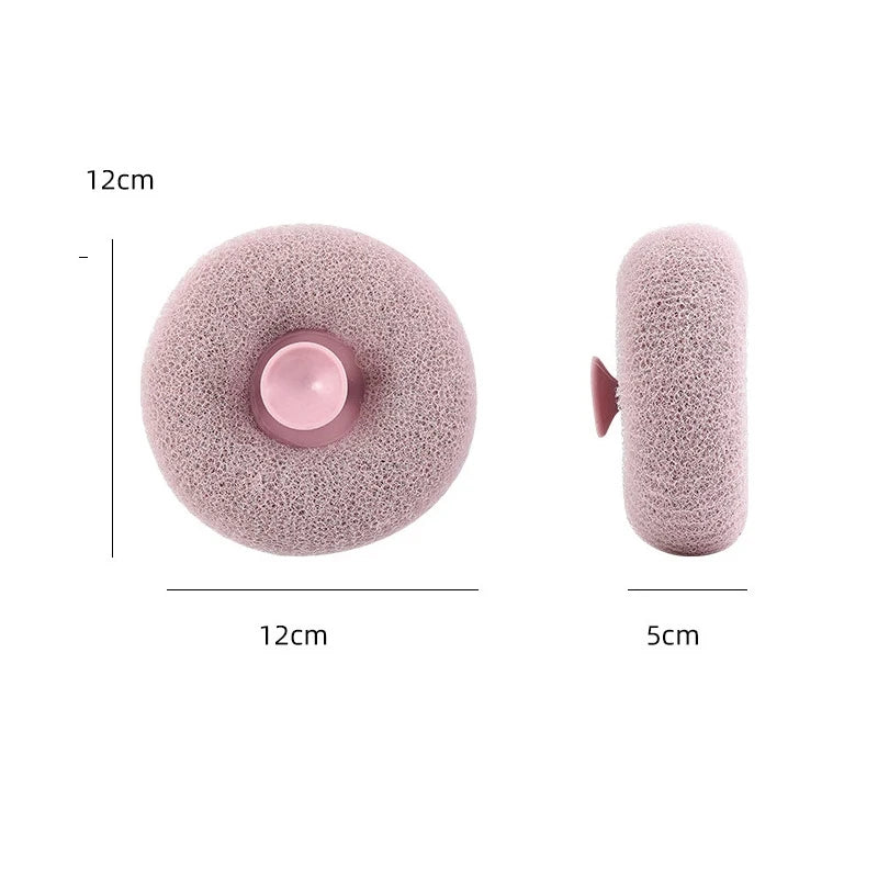 Exfoliating Bath Loofah Sponge with Suction Cup, Deep Cleansing Body Scrubber for Shower, Reusable Back Strap for Men & Women