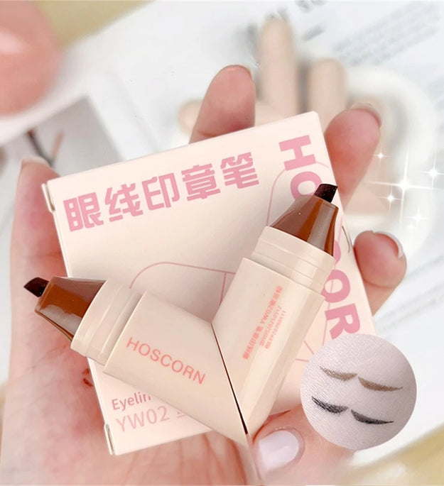 Waterproof Double-Wing Integrated Eyeliner Stamp - Sweat Proof & Long Lasting Easy to Use for Beginners Lazy Makeup Stencil