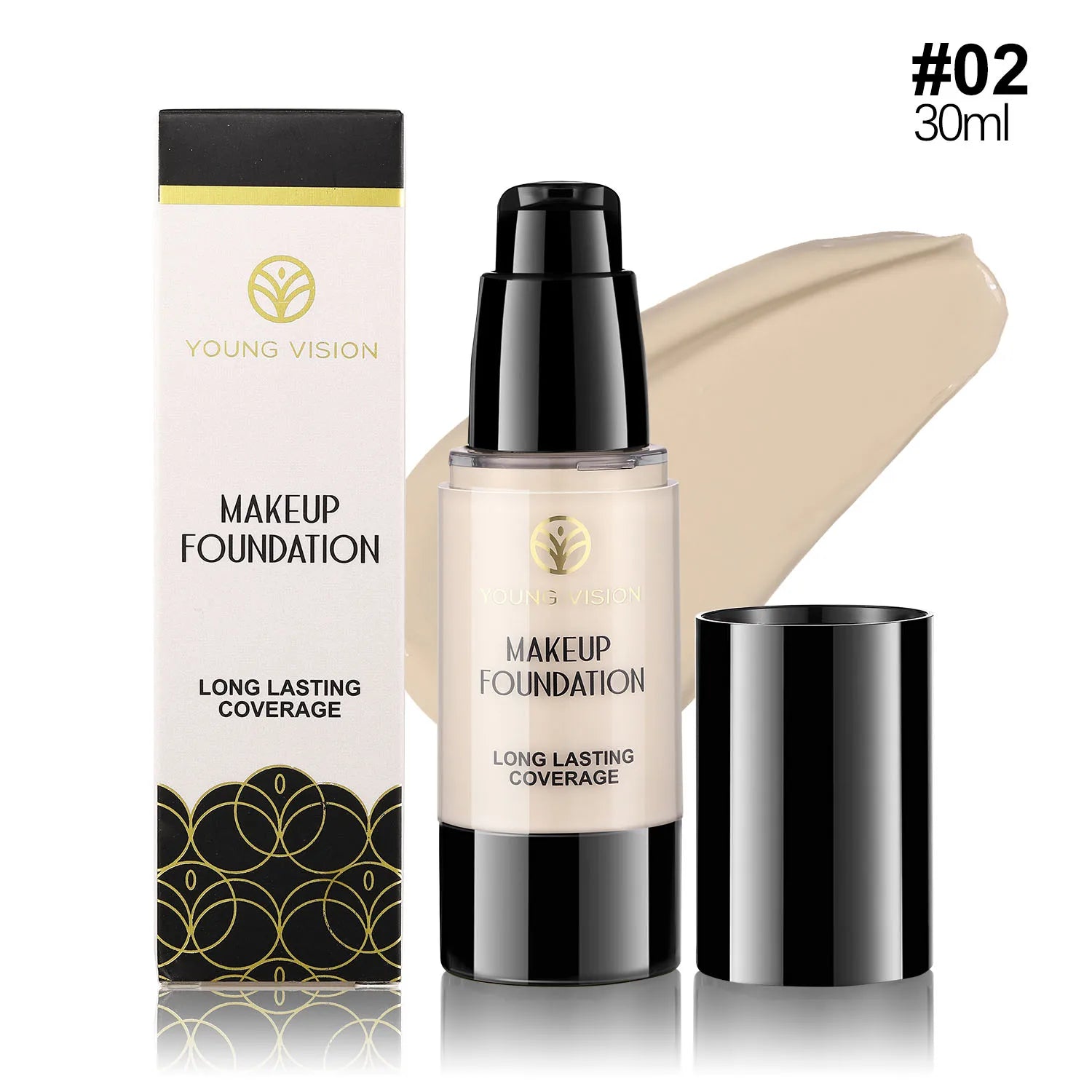 MLSMILE 6 color Powder Foundation long-Lasting Waterproof, Moisturing Sweat resistant and easy to open Oil-control concealer