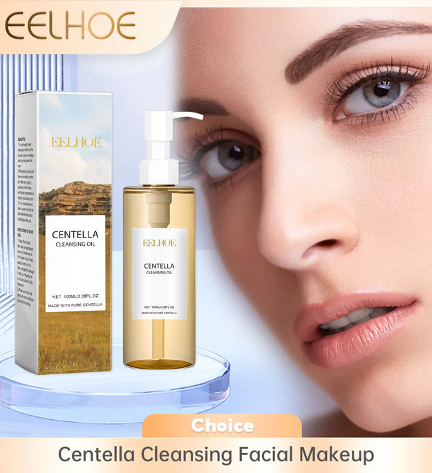 EELHOE Centella Cleansing Oil Facial Makeup Remover Moisturizing for Face Shrink Pores Removal Cleansing Oil Sensitive Skin Care - BlissFully
