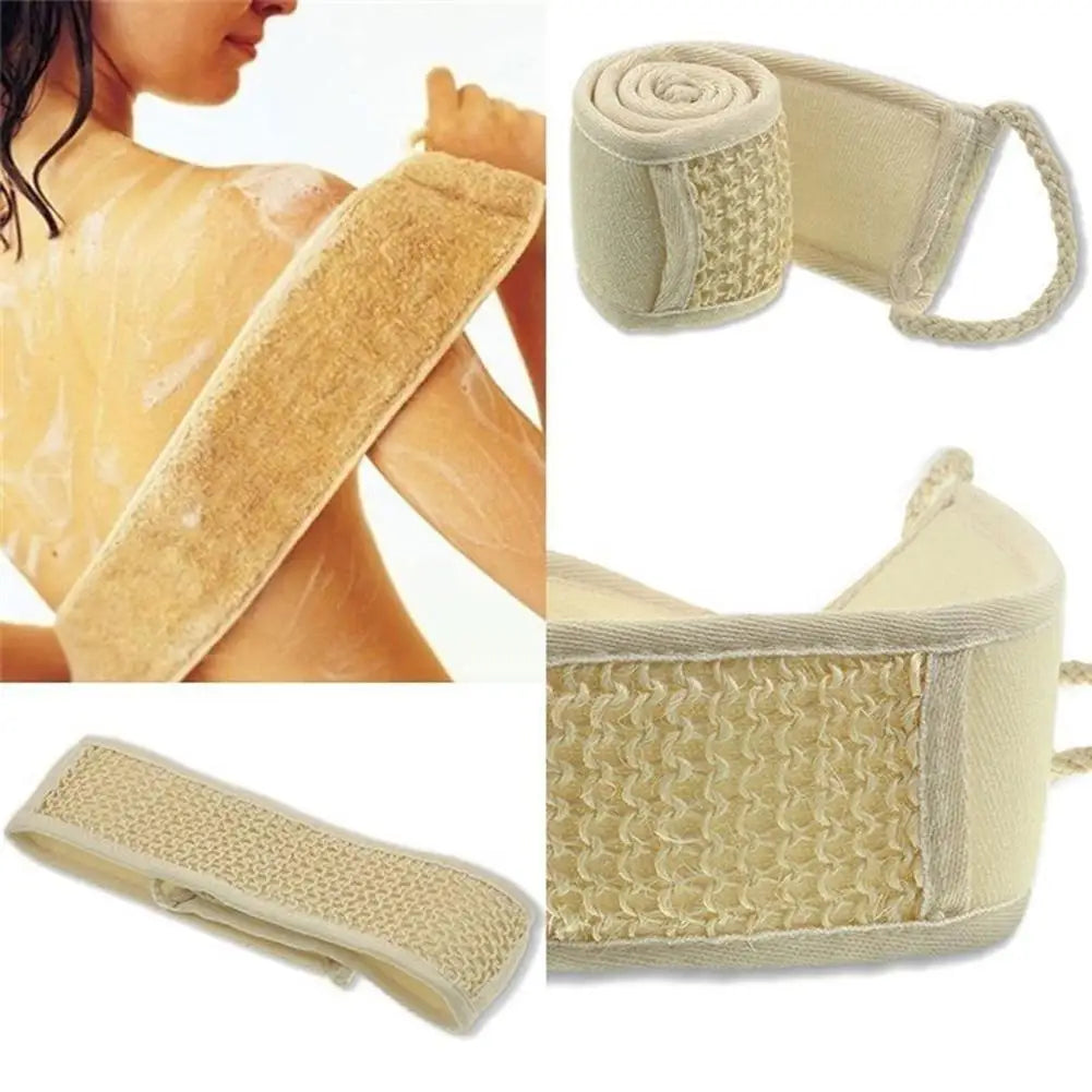 Soft Exfoliating Loofah Bath Shower Body Scrubber Unisex Massage Spa Scrubber Sponge Back Strap Body Skin Health Cleaning Tools