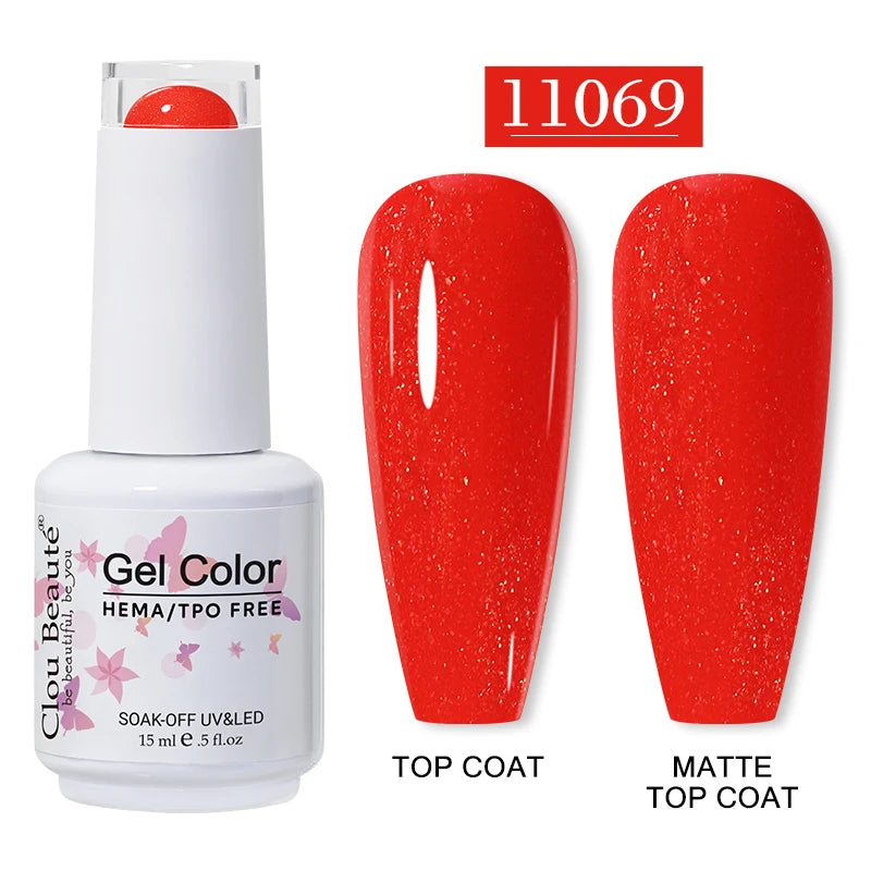 Clou Beaute 15ml HEMA TPO FREE Gel Nail Polish Vernis Semi Permanent UV Nail Art Varnish Lakiery Hybrydowe Manicure Gel Polish