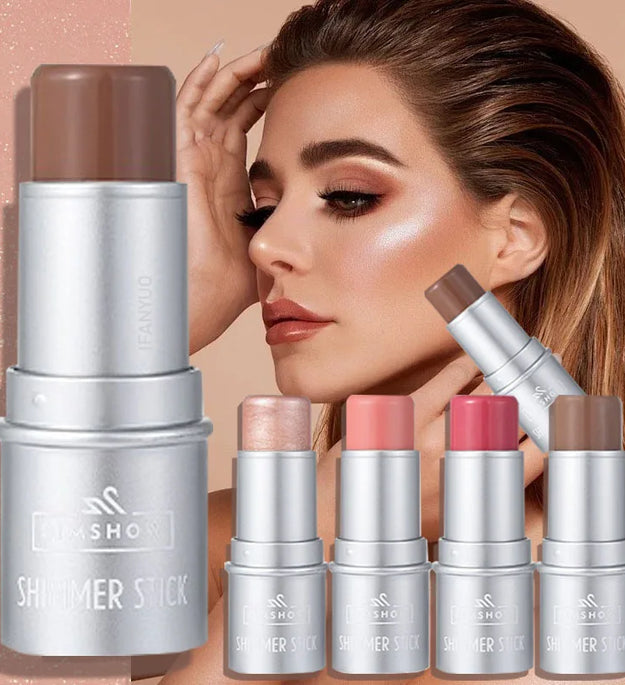 Face Brown Contouring Bronzer Stick Multifunctional Highlighter Blush Silkworm Brightening Sculpt Facial Outline Shadow Cosmetic