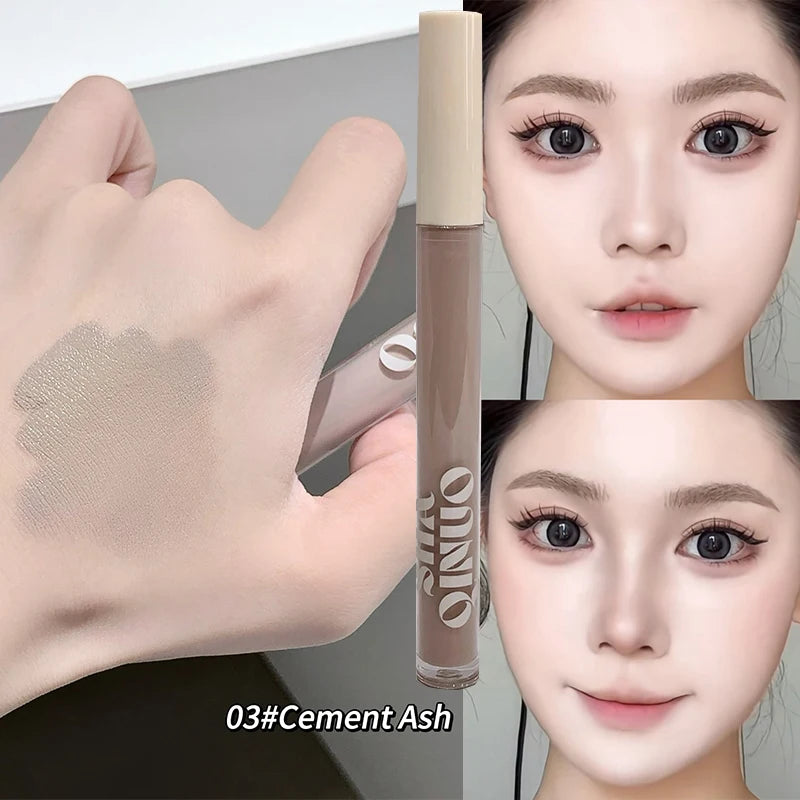 Matte Cement Grey Contouring Stick Liquid Silky Concealer Moisturizing Waterproof Pink Face Brightening Cream Nose Shadow Makeup