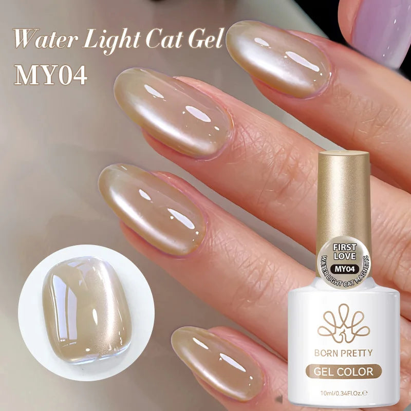 BORN PRETTY 10ml Cat Magnetic Gel Sparkling Ultra Gold Glitter Soak Off UV LED Gel Nail Art Varnish Manicure Valentine's Day