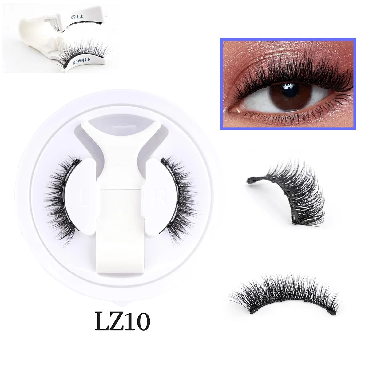 Wholesale 5/1 Pair Magnetic Eyelashes With Tweezer Set Reusable Magnetic Lash Extension Natural Curler False Eyelashes Makeup