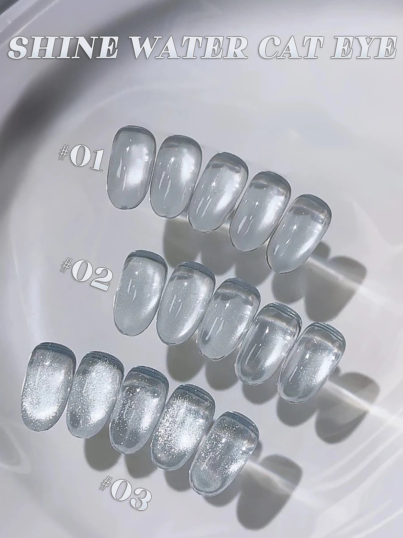 1-21pcs WS Japanese style Sparkling White Gel Nail Polish Fine Sparkling Pink Glitter Cat Eye Nail Gel Nail Art Home DIY