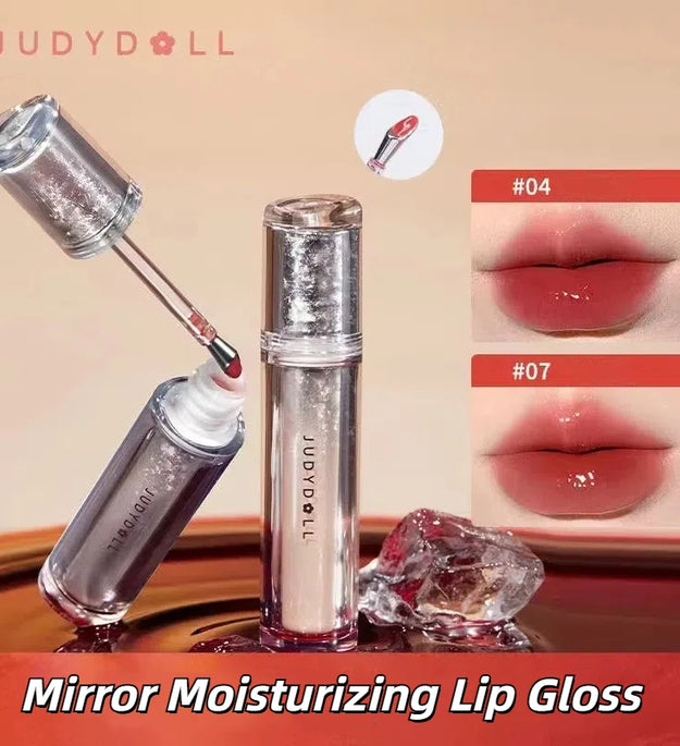 Judydoll Lip Glaze Mirror Shine Watery Lipstick Non-Stick Cup Long Lasting Moisturising Lip Tint Waterproof Makeup Cosmetics