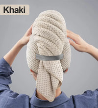 Microfiber Hair Towel Extra Large Wrap Quick Dry Hair Towel Wrap With Elastic Band , Ultra Absorbent Soft Hair Towel Wrap Turban - BlissFully