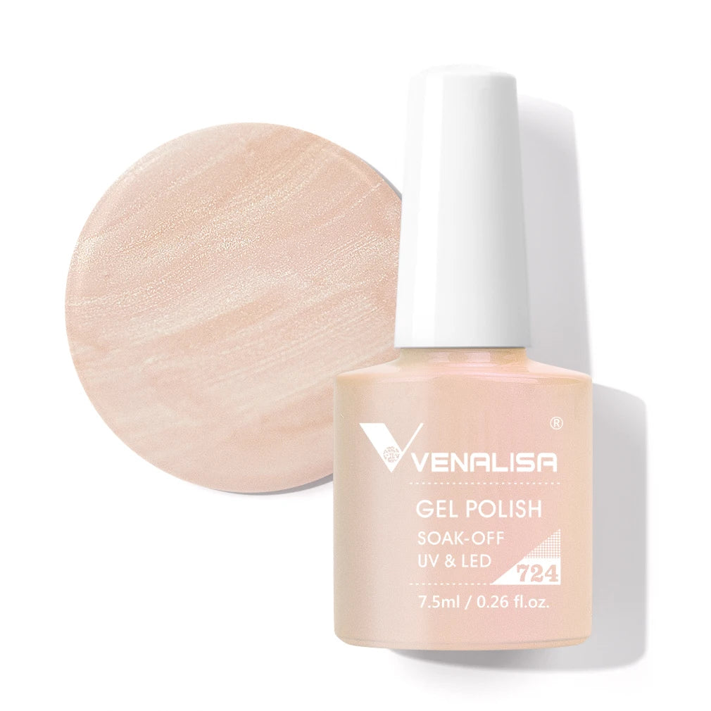 Venalisa HEMA TPO FREE Nail Gel Polish Glitter Gorgeous Full Coverage Soak Off UV LED French Nail Jelly Pink Nude Collection