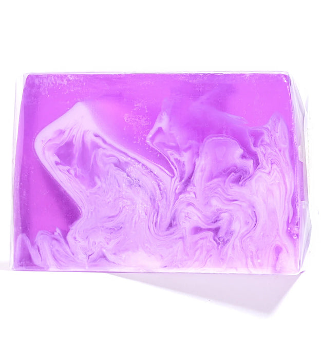 Colorful Lavender Essential Oil Soap Handmade Glycine Facial Cleansing Bath Soap Transparent Whitening Flower Soap
