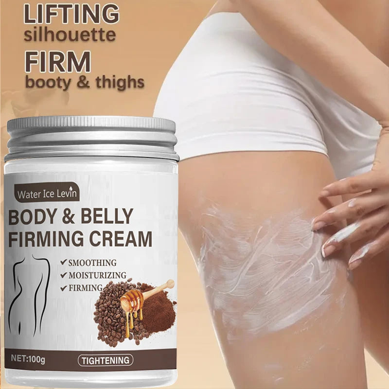 Caffeine Collagen Firming Cream - 100g Contains Caffeine and Coconut Oil, Rich in Vitamin E, Unscented, Tightens and Lifts the Abdomen, Thighs, Buttocks, Arms, All Skin Types, Hypoallergenic, Whitening Effect
