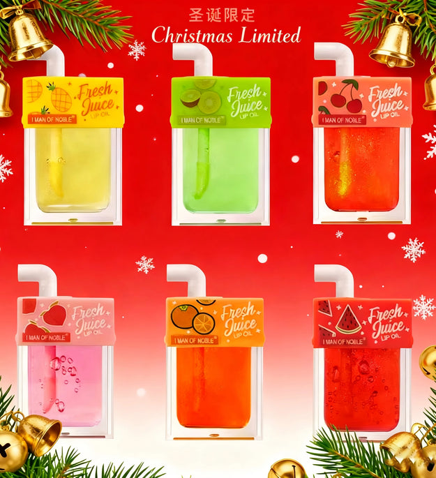 4-color rich fruit lip gloss lipstick lipbalm moisturizes and nourishes the lips, making them naturally shiny  Christmas gift