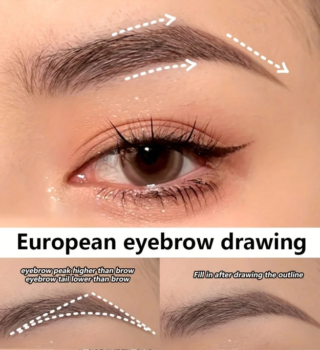 0.008mm Ultra Fine Eyebrow Pen Long Last Smudge Proof Waterproof Sweat-Proof High Pigmented Easy Applying Liquid Eye Brow Pencil