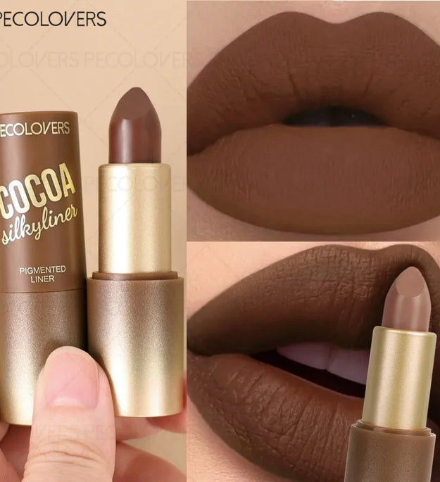 1pcs Multi-color Lipstick, Brown Lip Gloss, Waterproof and Long-lasting, Full and Charming Lips, Lip Cosmetics