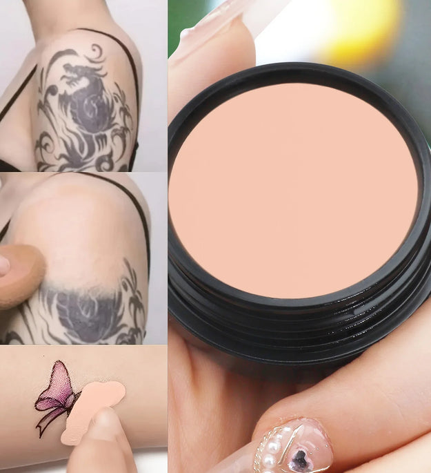 Waterproof Full Coverage Concealer for Tattoos, Scars - Natural Finish Foundation for All Skin Tones & Types