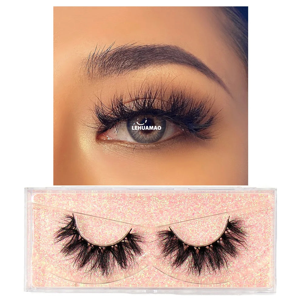 LEHUAMAO Eyelashes 3D Mink Lashes natural handmade volume soft lashes long eyelash extension real mink eyelash for makeup D103