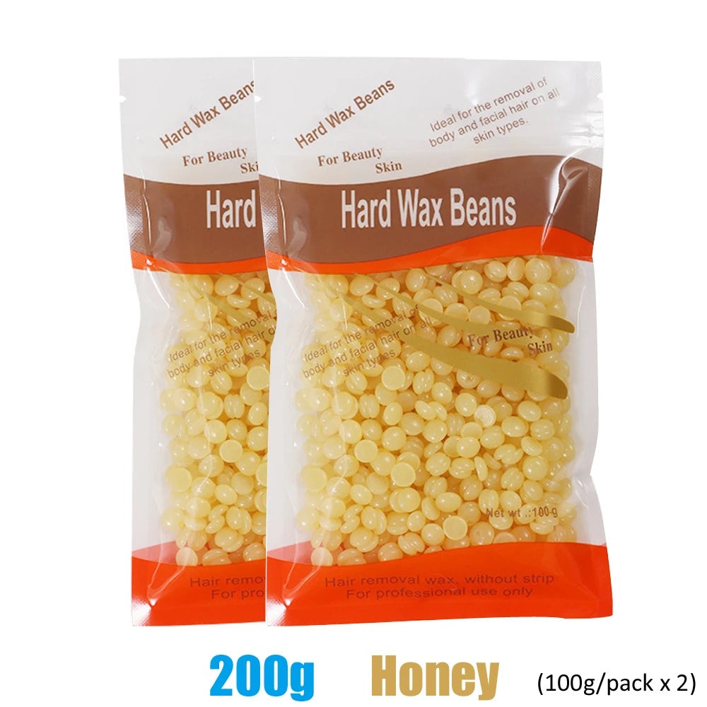 500g/200g/50g Hard Wax Beans for Hair Removal Body European Brazilian Pearl for Wax Warmer Waxing Beans for Wax Heater Machine