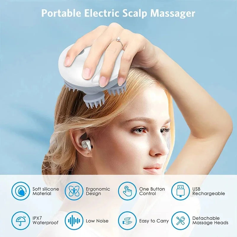 Electric Scalp Head Massager Cat Massager Therapy Antistress Relax Body Massage Remove Muscle Tension Tiredness Massageador Tool