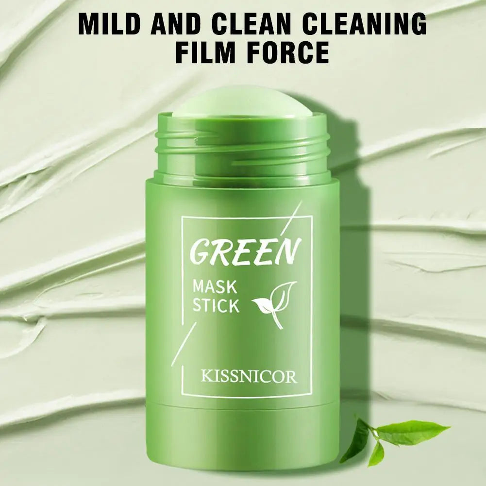 40g Remove Blackhead Green Tea Solid Mask Cleans Pores Stick Facial Blemish Black Dots Shrink Pores Korean Skin Care Cosmetics - BlissFully