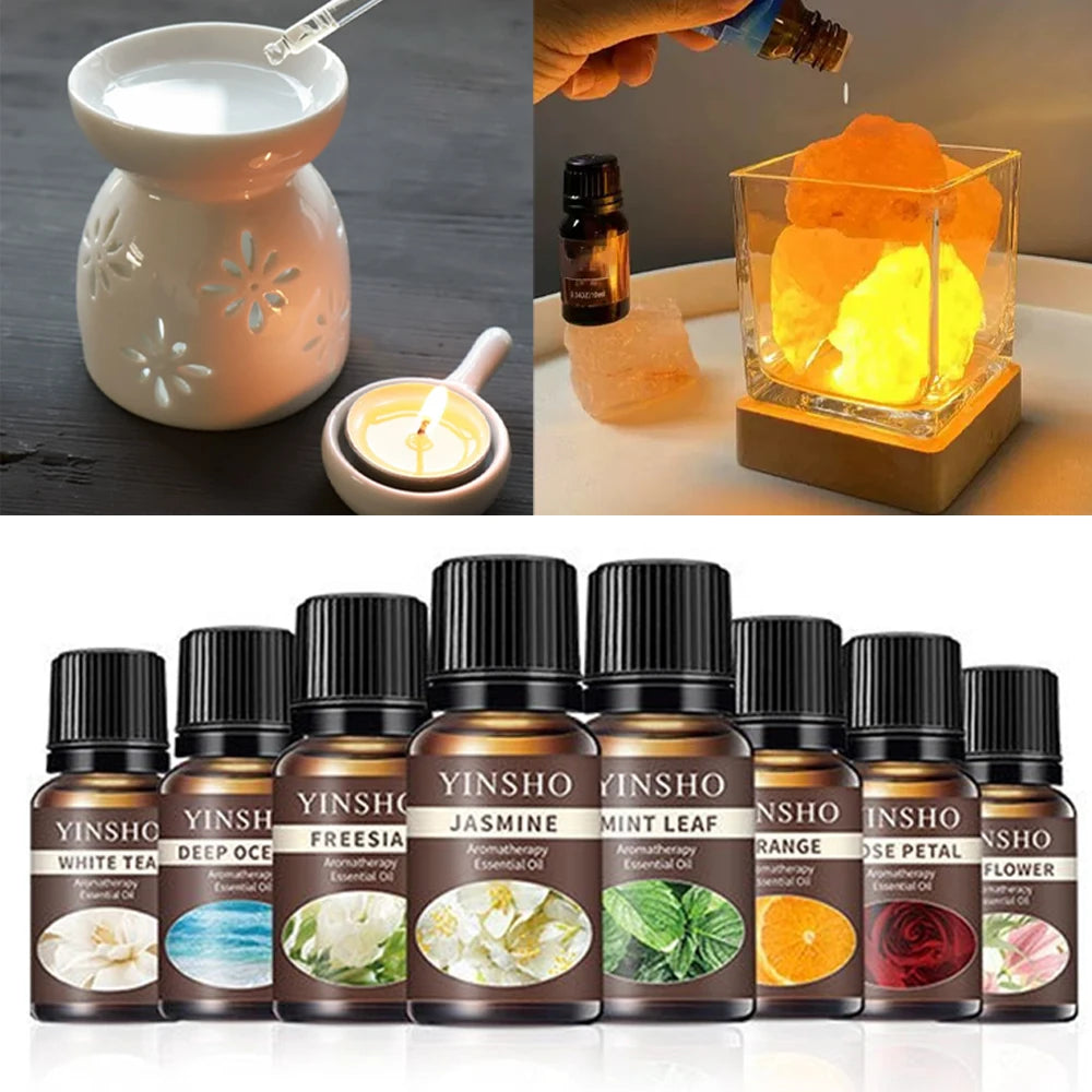 13 Flavors 10ml Essential Oils For Aroma Diffuser Air Humidifier Home Water-soluble DIY Versatile Deodorizing Spray Refresher