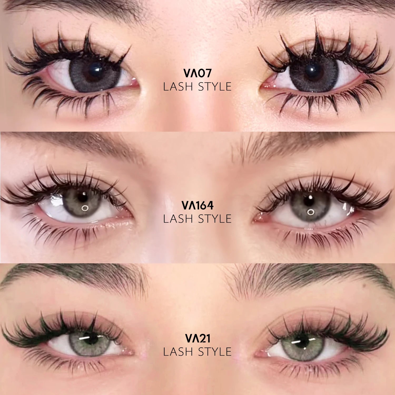 WOSHEER Manga Lash Clusters Kit Cat Lashes with Lash Bond & Seal Cluster Eyelash Extensions Mixed Tray Eyelash Clusters Kit