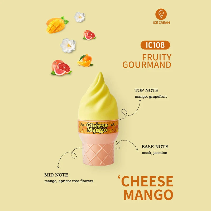 60ml Ice Cream Sweet Women's Perfume Long-lasting Fresh Vitality Floral Fragrance Eau De Toilette Charming Date Fragrance Spray