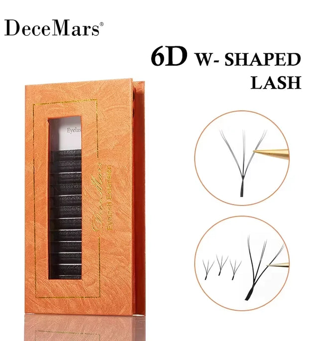 DeceMars 6D-W shaped eyelash extension
