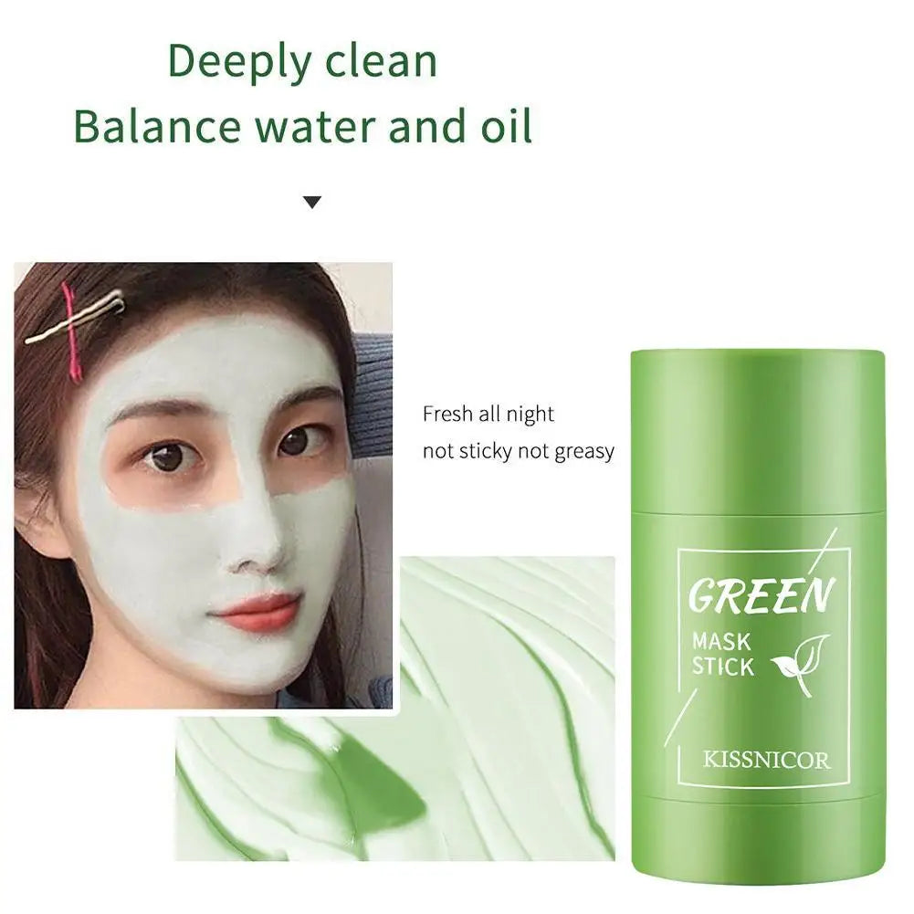 40g Remove Blackhead Green Tea Solid Mask Cleans Pores Stick Facial Blemish Black Dots Shrink Pores Korean Skin Care Cosmetics - BlissFully