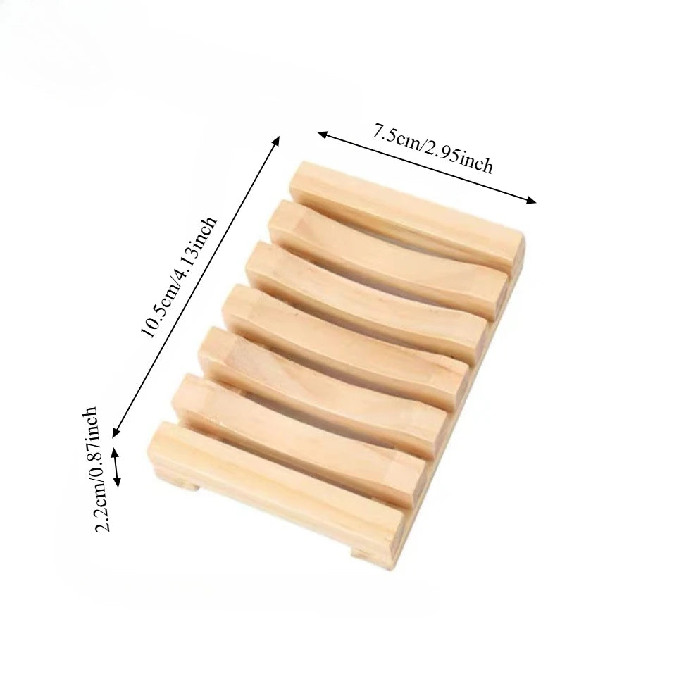 Creative Wooden Soap Holder Drainage Rack Carbonized Bamboo Bathroom Organizer for Shower Shelf Non Slip Soap Tray Ventilation