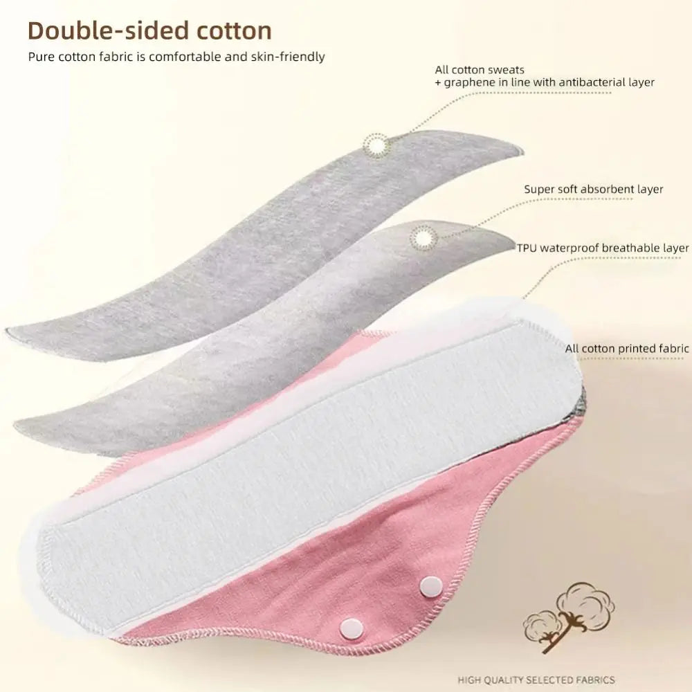 Reusable Adult Diaper Cotton Washable Panties Panty Liners Feminine Hygiene Pad Period Elderly Prevent Urine Leakage