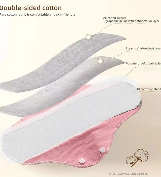 Reusable Adult Diaper Cotton Washable Panties Panty Liners Feminine Hygiene Pad Period Elderly Prevent Urine Leakage