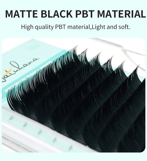NATUHANA Personal False Eyelashes, Natural PBT Eyelash Extension, Synthetic Eyelashes, Cosmetic Supplies, B, C,D, Curl Eyelashes