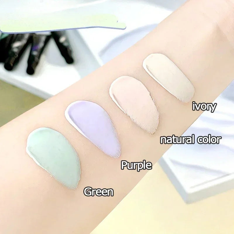 Face Makeup Primer BB Cream Contour Color Isolation Cover Red Acne Scars Barrier Waterproof Foundation Natural Makeup Base Cream