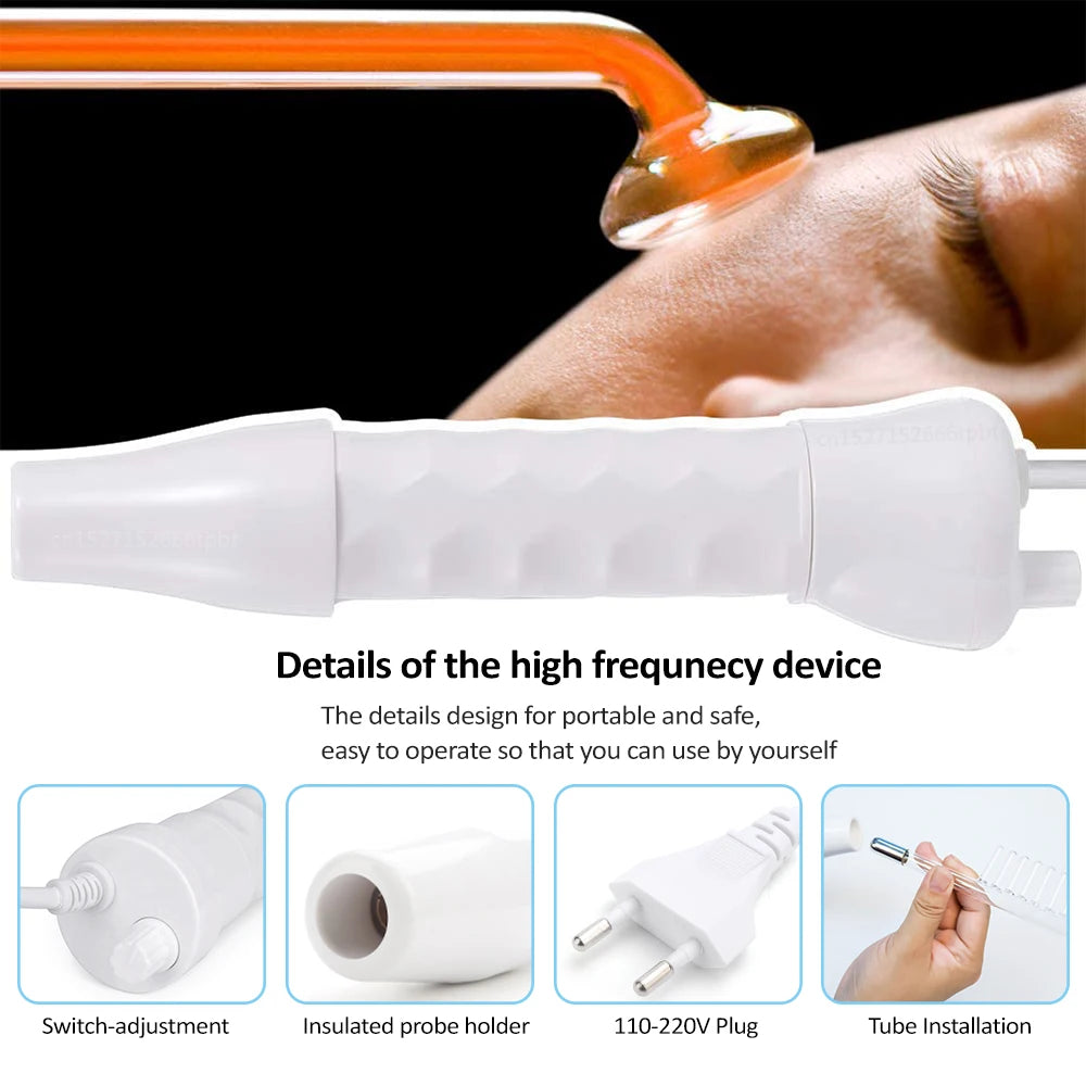 Electric Skin Therapy Wand Machine 4 In 1 Handheld Face Skin Beauty Tools for Acne Massage Skin Tightening Wrinkle Reducing