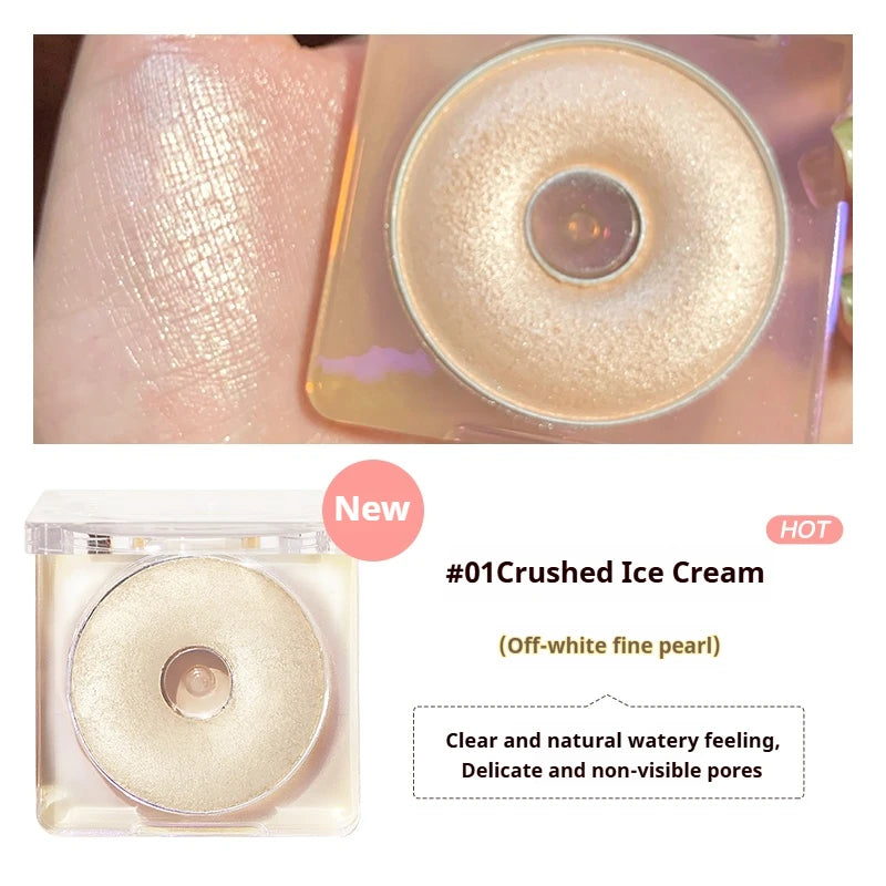 Judydoll High Gloss Cream Shimmer Glitter Fine Pearlescent Flash Highlighter Longlasting Easy to Apply  Face Brighten Makeup