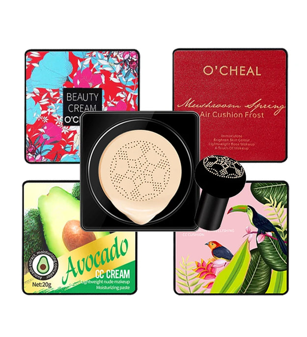 OCHEAL Mushroom Head BB Cream Foundation Cream for Face Makeup Concealer Cushion for Face Base Cream Makeup Cushion Compact