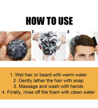 Hair Shampoo Soap Polygonum Multiflorum Black Soap White Hair Repair Soap Hair Care Set Nourishing Anti Dandruff Hair Dye Soap - BlissFully