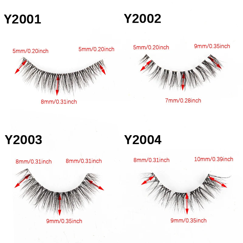 YSDO Natural Mink Eyelashes 3/6/10 Pairs Wispy Faux 3D Mink Lashes Short Fluffy Half False Eyelash Makeup Tools Cat Eye Lashes
