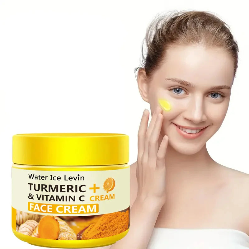 Turmeric Vitamin C Anti-Aging Cream Moisturizing Anti-Wrinkle Collagen Hyaluronic Acid Cream Skin Care Cosmetics 50g - BlissFully