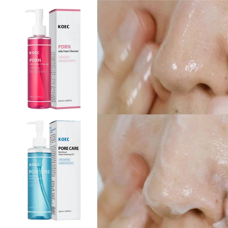 Korean PDRN Jelly Cleansing Oil Facial Makeup Remover Moisturizing Face Cleansing Oil Shrink Pores Removal Deep Cleansing Oil