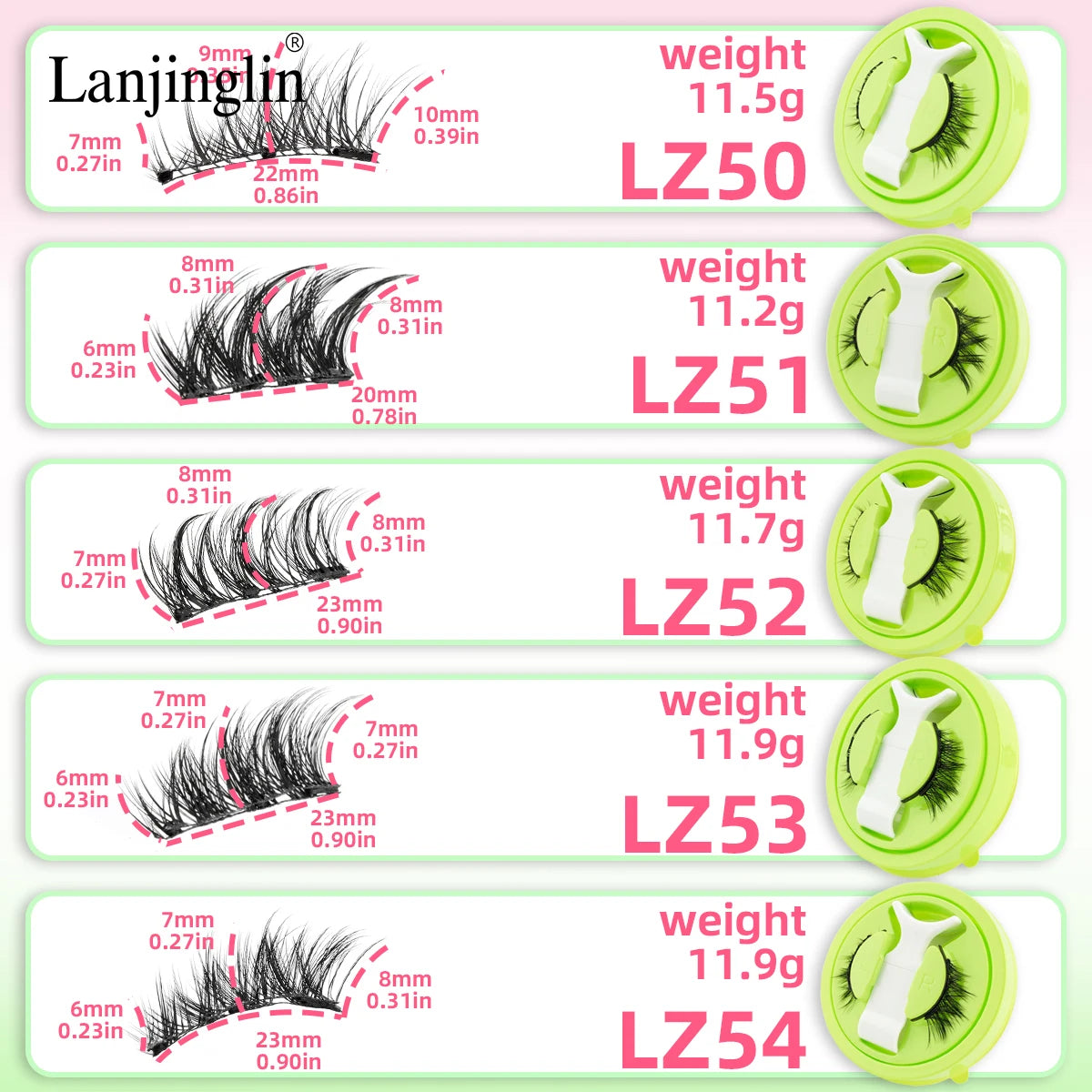 1 Pair Reusable Magnetic Lashes 3D Natural Fluffy Magnetic False Eyelashes No Glue Needed Lashes with Tweezer Set Make up Tools