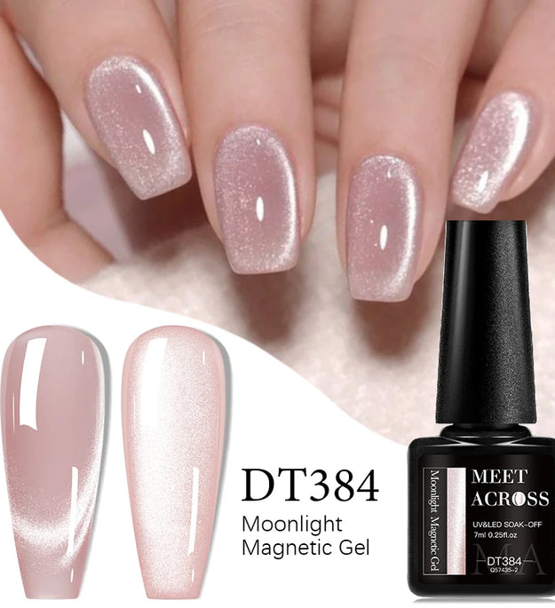 7ml Cat Magnetic Gel Nail Polish Pink Silver Semi Permanent Glitter Magnetic Gel UV/LED Needed Soak Off Painting Vanrish Design
