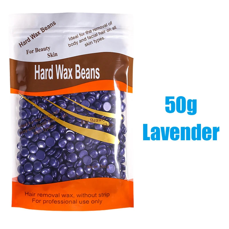50g Hot Wax Hair Removal Depilatory Waxing Wax Beads for Wax Heater Painless for Body Hairs Removal Beans