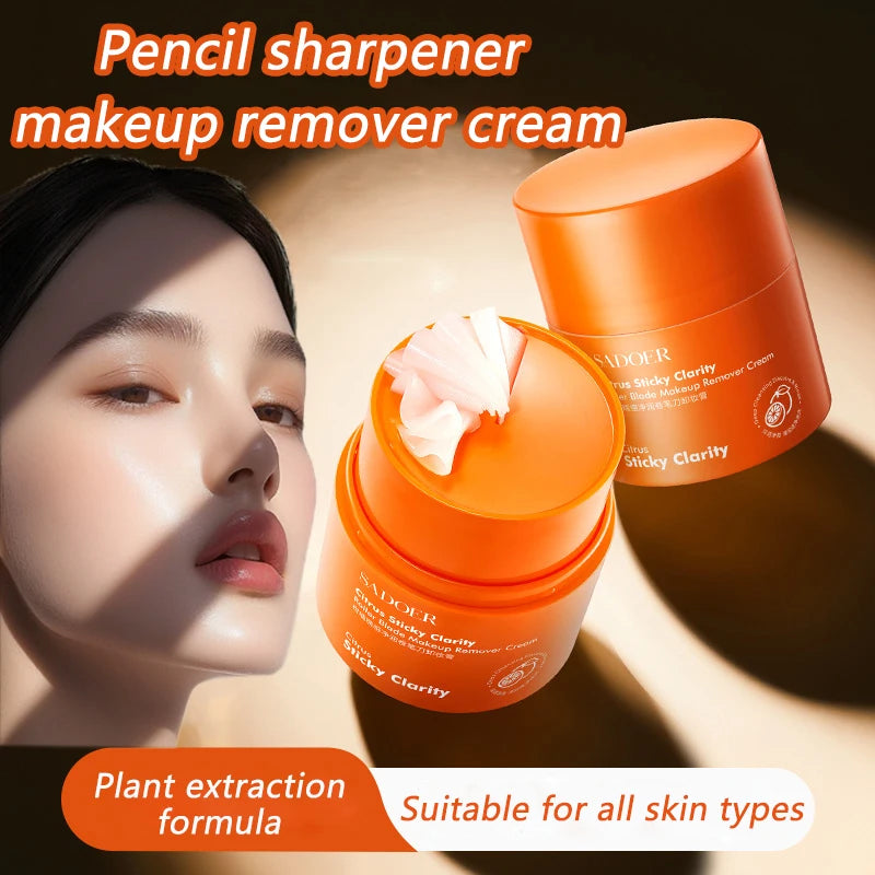 Citrus Makeup Remover Stick Facial Makeup Balm Lip Eye Large Capacity Mild Pencil Sharpener Face Cleansing Balm Cream Skin Care
