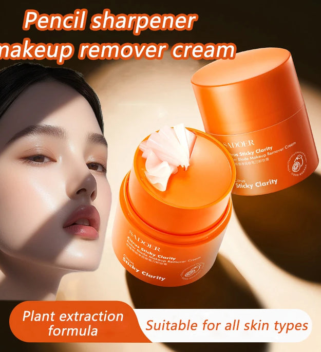 Citrus Makeup Remover Stick Facial Makeup Balm Lip Eye Large Capacity Mild Pencil Sharpener Face Cleansing Balm Cream Skin Care